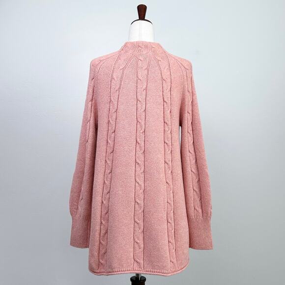 Soft Surroundings Cable Knit Mock Neck Nisette Sweater - Picture 8 of 10